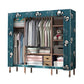 Bruin metalen frame garderobe armoire moderne vouwgarderobe kast