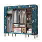 Bruin metalen frame garderobe armoire moderne vouwgarderobe kast