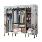 Bruin metalen frame garderobe armoire moderne vouwgarderobe kast