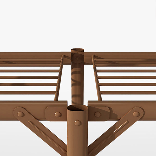 Bruin metalen frame garderobe armoire moderne vouwgarderobe kast