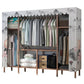Bruin metalen frame garderobe armoire moderne vouwgarderobe kast