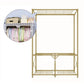 Bruin metalen frame garderobe armoire moderne vouwgarderobe kast