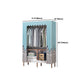 Bruin metalen frame garderobe armoire moderne vouwgarderobe kast