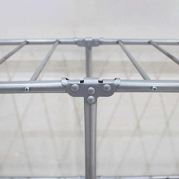 Contemporary Folding Wardrobe Cabinet Metal Frame Wardrobe with Shelves Clearhalo 'Armoires & Wardrobes' 'armoires_wardrobes' 'Bedroom Furniture' 'furn' 'furn_armoires_wardrobes' 'Furniture' 5618706