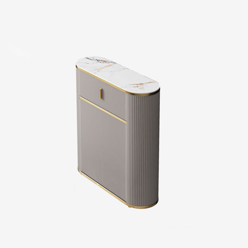 Server in pietra sinterizzato con top white glam con porta e cassetto