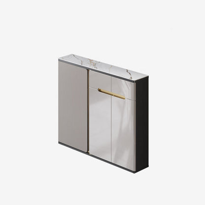 Server in pietra sinterizzato con top white glam con porta e cassetto