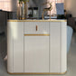 Server in pietra sinterizzato con top white glam con porta e cassetto