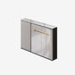Server in pietra sinterizzato con top white glam con porta e cassetto