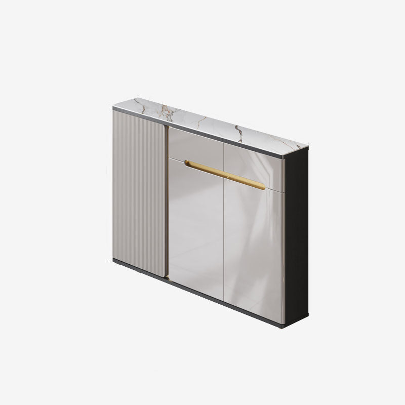 Server in pietra sinterizzato con top white glam con porta e cassetto