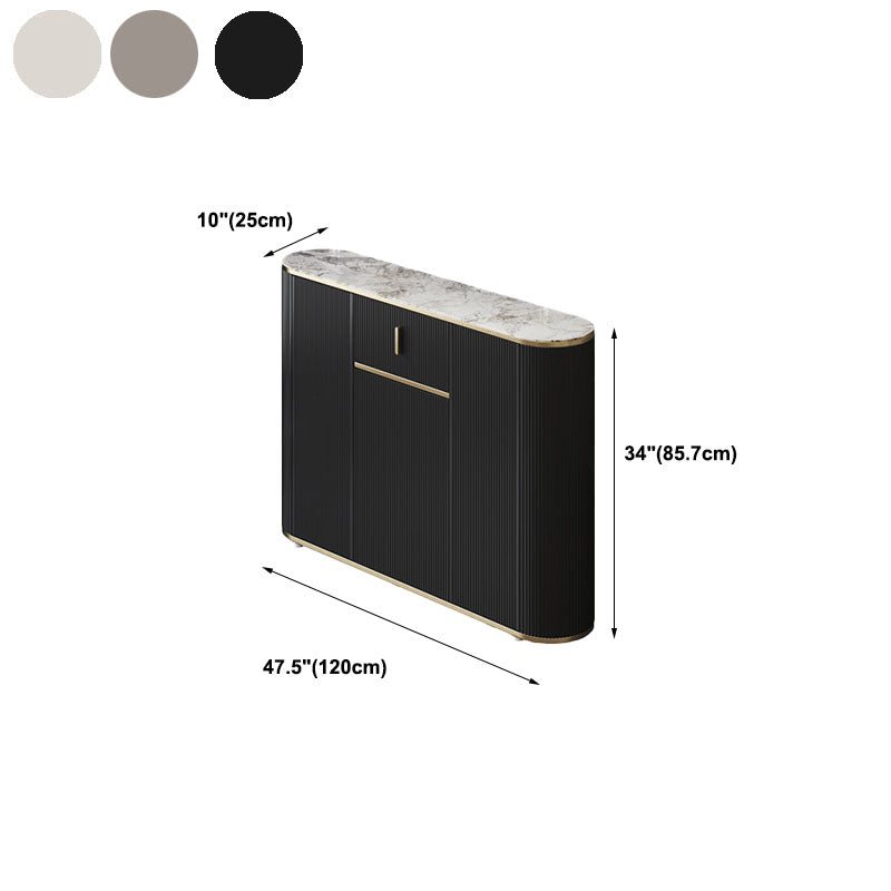 Server in pietra sinterizzato con top white glam con porta e cassetto