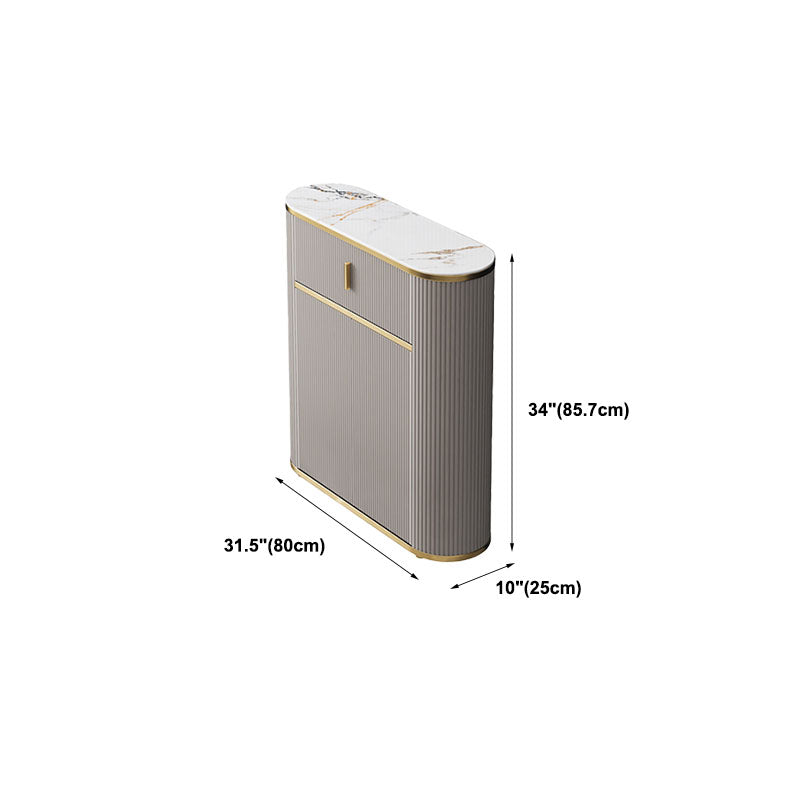 Server in pietra sinterizzato con top white glam con porta e cassetto