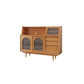 Solid Wood Modern Style Sideboard Door and Chair Sideboard for Kitchen 59"L x 16"W x 46"H Cherry Wood Sliding Doors Clearhalo 'buffet_sideboard' 'Buffets & Sideboards' 'furn' 'furn_buffet_sideboard' 'Furniture' 'Kitchen & Dining Furniture' 5618897