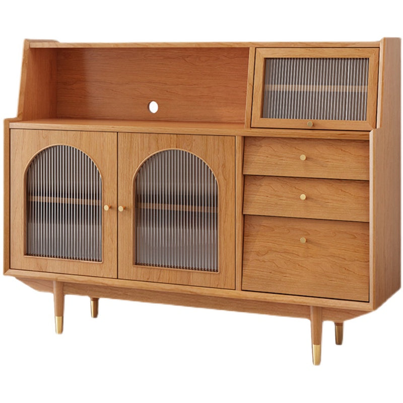 Solid Wood Modern Style Sideboard Door and Chair Sideboard for Kitchen Clearhalo 'buffet_sideboard' 'Buffets & Sideboards' 'furn' 'furn_buffet_sideboard' 'Furniture' 'Kitchen & Dining Furniture' 5618904