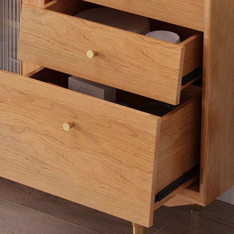 Solid Wood Modern Style Sideboard Door and Chair Sideboard for Kitchen Clearhalo 'buffet_sideboard' 'Buffets & Sideboards' 'furn' 'furn_buffet_sideboard' 'Furniture' 'Kitchen & Dining Furniture' 5618915