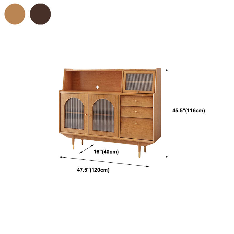 Solid Wood Modern Style Sideboard Door and Chair Sideboard for Kitchen Clearhalo 'buffet_sideboard' 'Buffets & Sideboards' 'furn' 'furn_buffet_sideboard' 'Furniture' 'Kitchen & Dining Furniture' 5618918