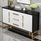 Glam Style Buffet Sideboard Stone Top Server with Door and Drawer Clearhalo 'buffet_sideboard' 'Buffets & Sideboards' 'furn' 'furn_buffet_sideboard' 'Furniture' 'Kitchen & Dining Furniture' 5618943