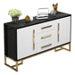 Glam Style Buffet Sideboard Stone Top Server with Door and Drawer Clearhalo 'buffet_sideboard' 'Buffets & Sideboards' 'furn' 'furn_buffet_sideboard' 'Furniture' 'Kitchen & Dining Furniture' 5618952