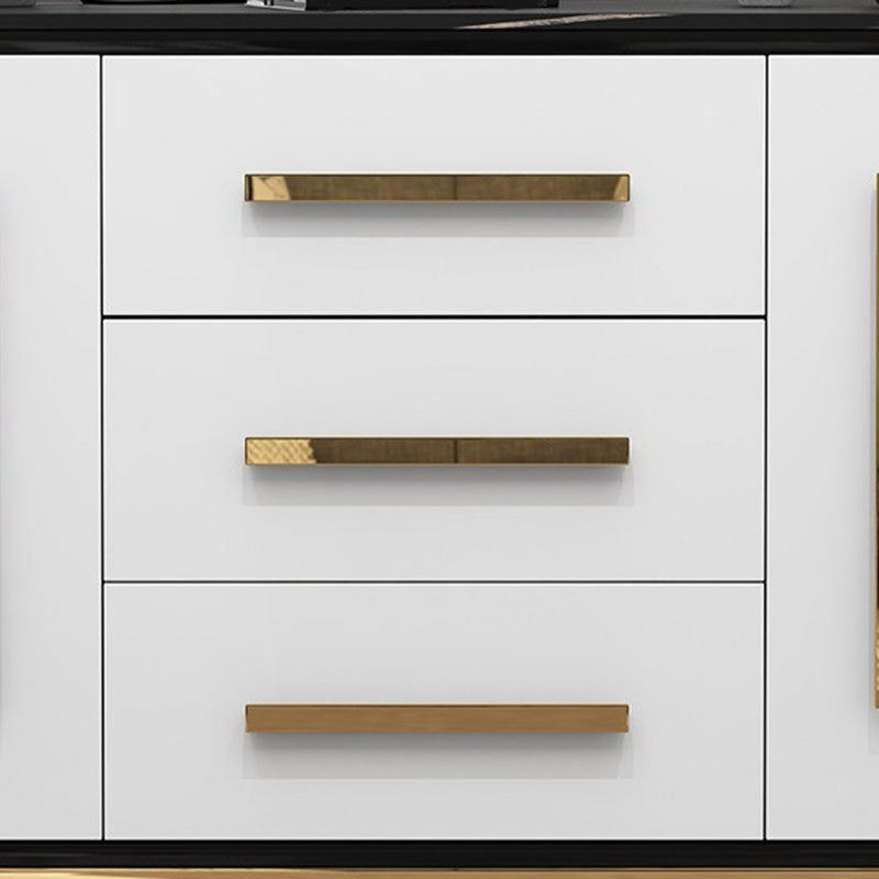 Glam Style Buffet Sideboard Stone Top Server with Door and Drawer Clearhalo 'buffet_sideboard' 'Buffets & Sideboards' 'furn' 'furn_buffet_sideboard' 'Furniture' 'Kitchen & Dining Furniture' 5618954