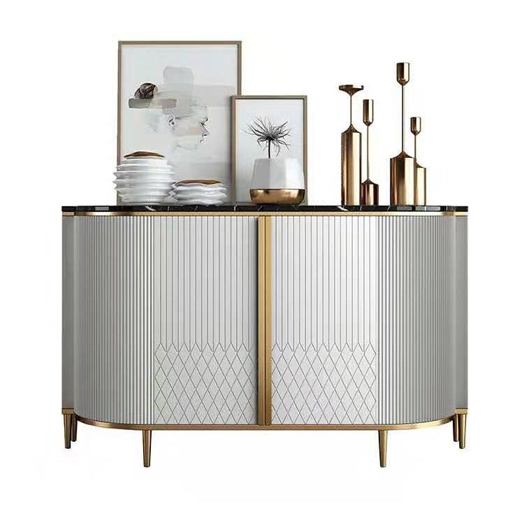 Glamstil Buffet Sideboard Stone Top Server mit Tür für Zuhause