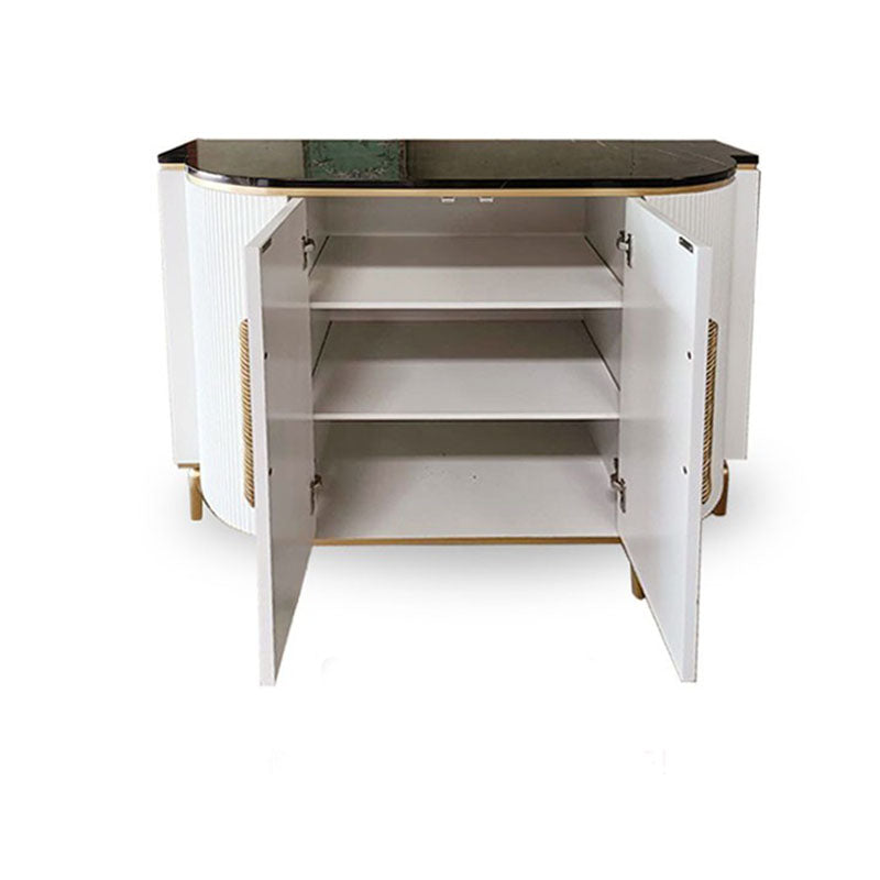 Glamstil Buffet Sideboard Stone Top Server mit Tür für Zuhause