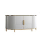 Glamstil Buffet Sideboard Stone Top Server mit Tür für Zuhause
