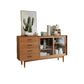 Solid Wood Sliding Door Sideboard Modern Sideboard for Kitchen 47"L x 16"W x 31"H Cherry Wood Clearhalo 'buffet_sideboard' 'Buffets & Sideboards' 'furn' 'furn_buffet_sideboard' 'Furniture' 'Kitchen & Dining Furniture' 5618990