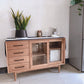 Solid Wood Sliding Door Sideboard Modern Sideboard for Kitchen Clearhalo 'buffet_sideboard' 'Buffets & Sideboards' 'furn' 'furn_buffet_sideboard' 'Furniture' 'Kitchen & Dining Furniture' 5618991