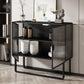 36 '' Höhe Sideboard Tischglas Zwei Türen Buffet -Server für Wohnzimmer