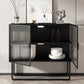 36 '' Höhe Sideboard Tischglas Zwei Türen Buffet -Server für Wohnzimmer