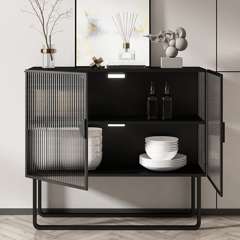 36 '' Höhe Sideboard Tischglas Zwei Türen Buffet -Server für Wohnzimmer