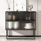 36 '' Höhe Sideboard Tischglas Zwei Türen Buffet -Server für Wohnzimmer