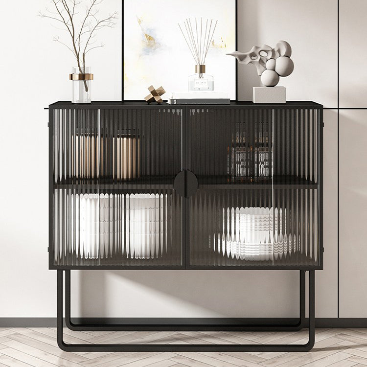 36 '' Höhe Sideboard Tischglas Zwei Türen Buffet -Server für Wohnzimmer
