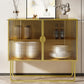 36 '' Höhe Sideboard Tischglas Zwei Türen Buffet -Server für Wohnzimmer