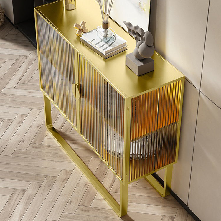 36 '' Höhe Sideboard Tischglas Zwei Türen Buffet -Server für Wohnzimmer
