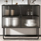 36 '' Höhe Sideboard Tischglas Zwei Türen Buffet -Server für Wohnzimmer