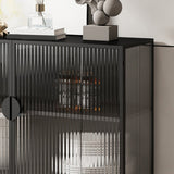 36 '' Höhe Sideboard Tischglas Zwei Türen Buffet -Server für Wohnzimmer