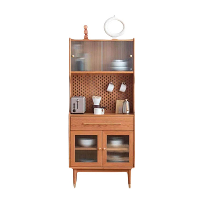 Wood Kitchen Buffet Server 70" Height 1-Drawer and 4-Door Dining Server Clearhalo 'buffet_sideboard' 'Buffets & Sideboards' 'furn' 'furn_buffet_sideboard' 'Furniture' 'Kitchen & Dining Furniture' 5619300