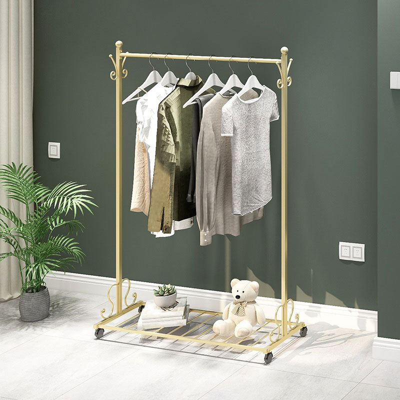 Glam Coat Hanger Metal No Distressed Entryway Kit With Storage Shelving Clearhalo 'Entry & Mudroom Furniture' 'furn' 'furn_hall_tree_coat_racks' 'Furniture' 'Hall Trees & Coat Racks' 'hall_tree_coat_racks' 5619552