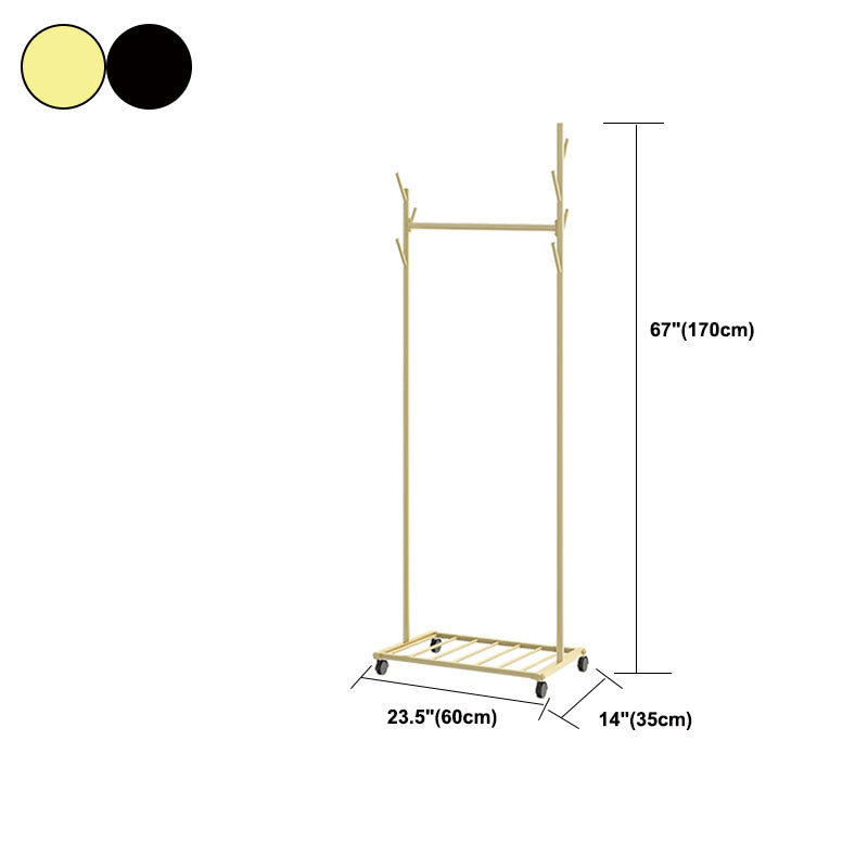 Glam Coat Hanger Metal No Distressed Entryway Kit With Storage Shelving Clearhalo 'Entry & Mudroom Furniture' 'furn' 'furn_hall_tree_coat_racks' 'Furniture' 'Hall Trees & Coat Racks' 'hall_tree_coat_racks' 5619557