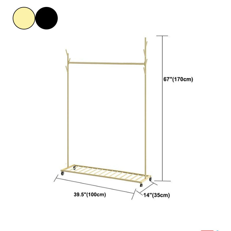 Glam Coat Hanger Metal No Distressed Entryway Kit With Storage Shelving Clearhalo 'Entry & Mudroom Furniture' 'furn' 'furn_hall_tree_coat_racks' 'Furniture' 'Hall Trees & Coat Racks' 'hall_tree_coat_racks' 5619561