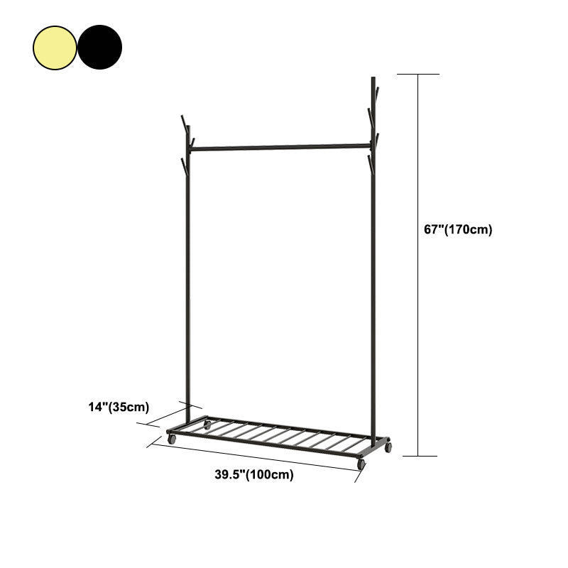 Glam Coat Hanger Metal No Distressed Entryway Kit With Storage Shelving Clearhalo 'Entry & Mudroom Furniture' 'furn' 'furn_hall_tree_coat_racks' 'Furniture' 'Hall Trees & Coat Racks' 'hall_tree_coat_racks' 5619562