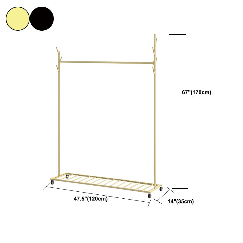 Glam Coat Hanger Metal No Distressed Entryway Kit With Storage Shelving Clearhalo 'Entry & Mudroom Furniture' 'furn' 'furn_hall_tree_coat_racks' 'Furniture' 'Hall Trees & Coat Racks' 'hall_tree_coat_racks' 5619563