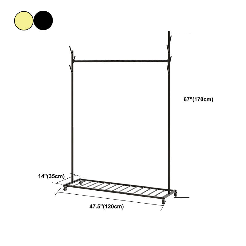 Glam Coat Hanger Metal No Distressed Entryway Kit With Storage Shelving Clearhalo 'Entry & Mudroom Furniture' 'furn' 'furn_hall_tree_coat_racks' 'Furniture' 'Hall Trees & Coat Racks' 'hall_tree_coat_racks' 5619564