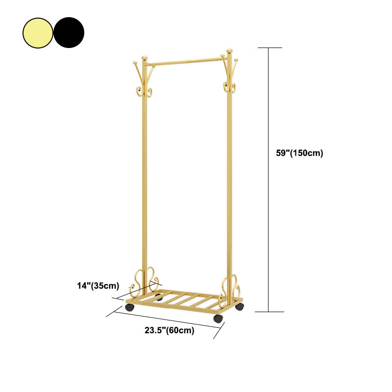 Glam Coat Hanger Metal No Distressed Entryway Kit With Storage Shelving Clearhalo 'Entry & Mudroom Furniture' 'furn' 'furn_hall_tree_coat_racks' 'Furniture' 'Hall Trees & Coat Racks' 'hall_tree_coat_racks' 5619565