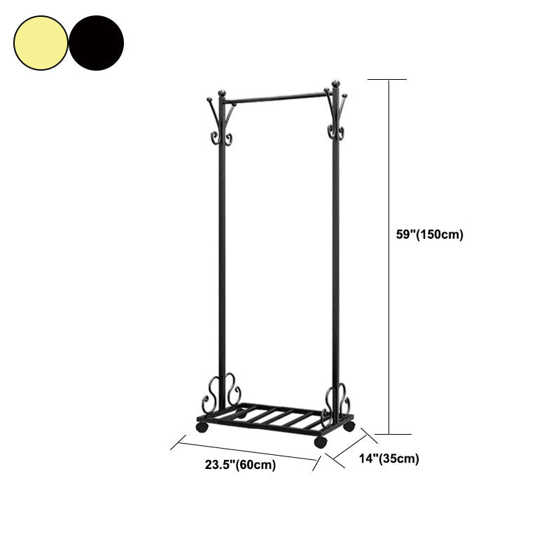 Glam Coat Hanger Metal No Distressed Entryway Kit With Storage Shelving Clearhalo 'Entry & Mudroom Furniture' 'furn' 'furn_hall_tree_coat_racks' 'Furniture' 'Hall Trees & Coat Racks' 'hall_tree_coat_racks' 5619566