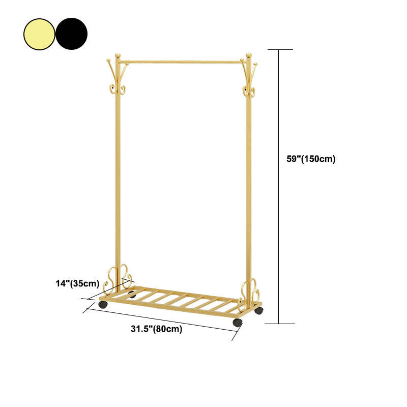 Glam Coat Hanger Metal No Distressed Entryway Kit With Storage Shelving Clearhalo 'Entry & Mudroom Furniture' 'furn' 'furn_hall_tree_coat_racks' 'Furniture' 'Hall Trees & Coat Racks' 'hall_tree_coat_racks' 5619567