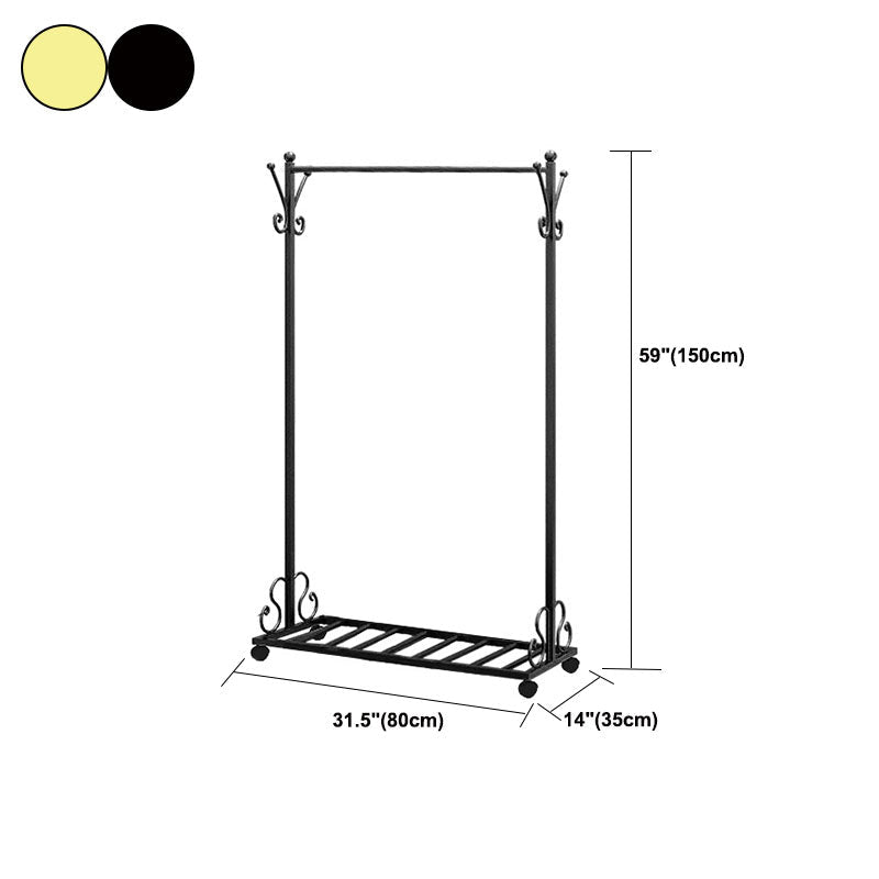 Glam Coat Hanger Metal No Distressed Entryway Kit With Storage Shelving Clearhalo 'Entry & Mudroom Furniture' 'furn' 'furn_hall_tree_coat_racks' 'Furniture' 'Hall Trees & Coat Racks' 'hall_tree_coat_racks' 5619568