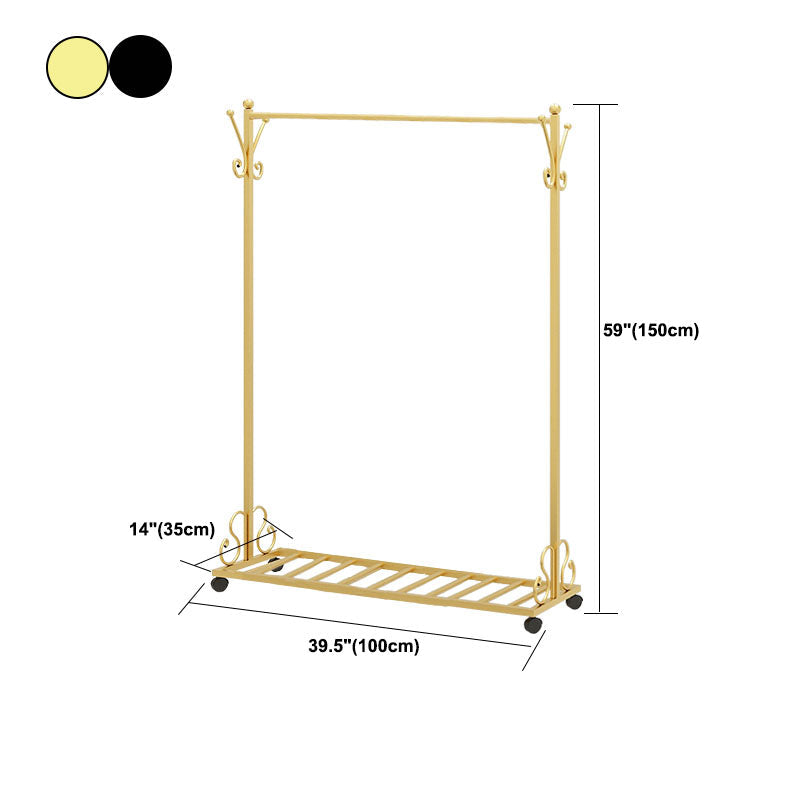 Glam Coat Hanger Metal No Distressed Entryway Kit With Storage Shelving Clearhalo 'Entry & Mudroom Furniture' 'furn' 'furn_hall_tree_coat_racks' 'Furniture' 'Hall Trees & Coat Racks' 'hall_tree_coat_racks' 5619569