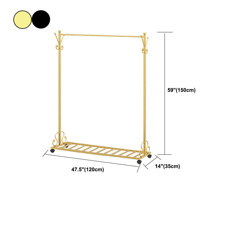 Glam Coat Hanger Metal No Distressed Entryway Kit With Storage Shelving Clearhalo 'Entry & Mudroom Furniture' 'furn' 'furn_hall_tree_coat_racks' 'Furniture' 'Hall Trees & Coat Racks' 'hall_tree_coat_racks' 5619571