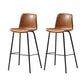Industrial Indoor Bucket Counter Bar Stool Footrest Faux Leather Bar Stool